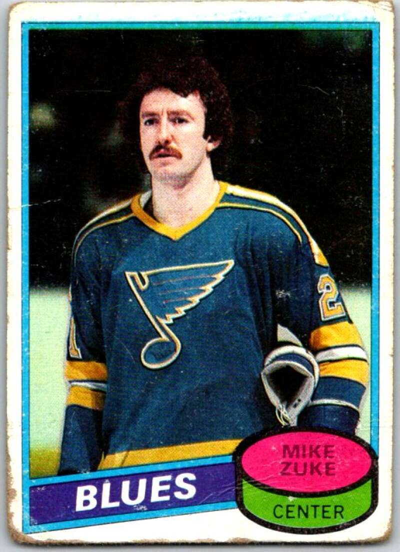 1980-81 Topps #209 Mike Zuke RC Rookie St. Louis Blues V49877