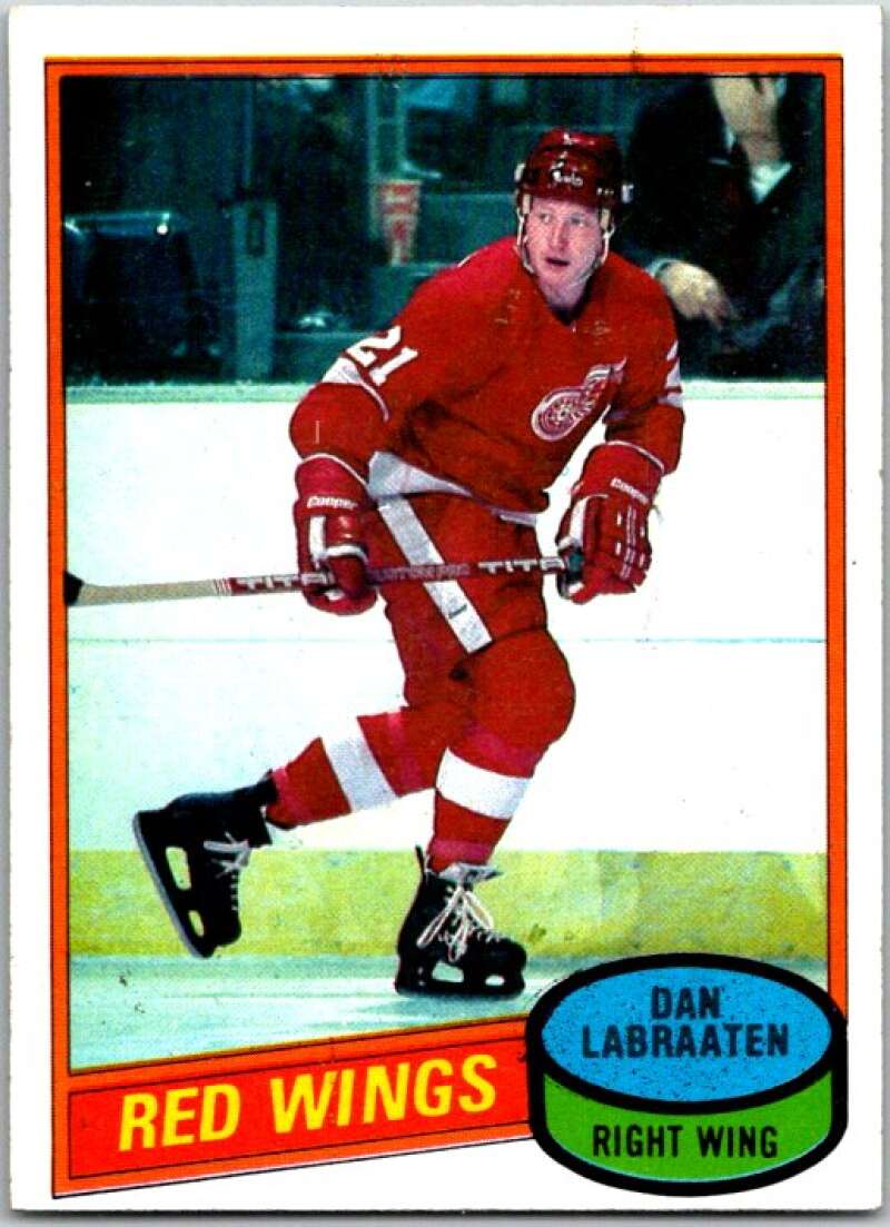 1980-81 Topps #217 Dan Labraaten Detroit Red Wings V49898
