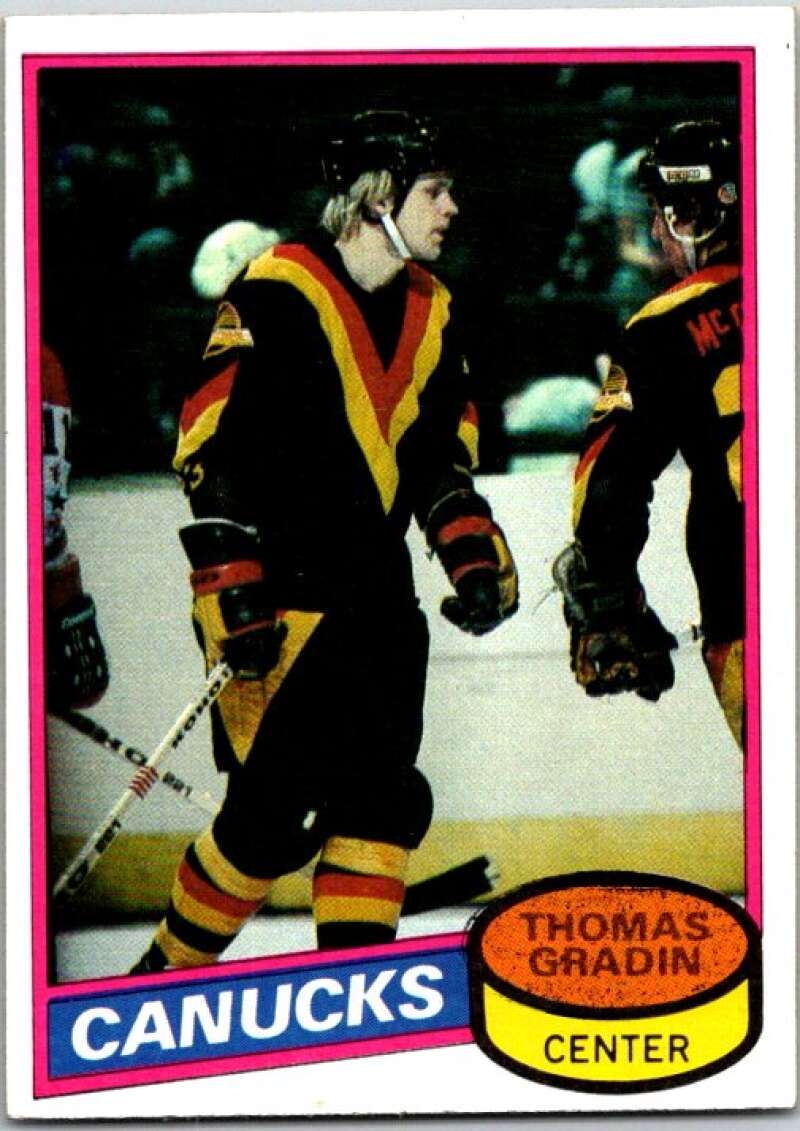 1980-81 Topps #241 Thomas Gradin Vancouver Canucks V49960