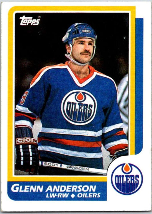 1986-87 Topps #80 Glenn Anderson  Edmonton Oilers  V50119