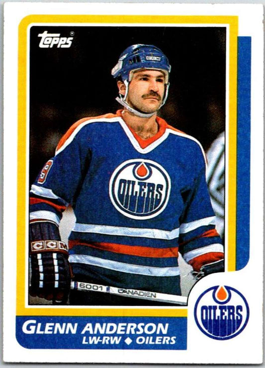 1986-87 Topps #80 Glenn Anderson  Edmonton Oilers  V50120