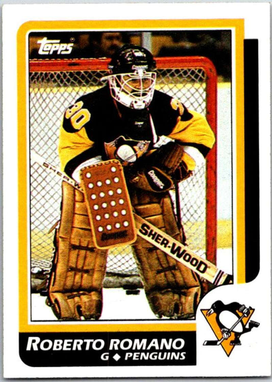 1986-87 Topps #152 Roberto Romano RC Rookie Penguins  V50190