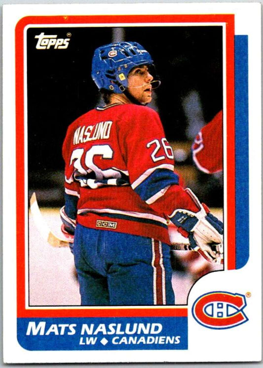 1986-87 Topps #161 Mats Naslund  Montreal Canadiens  V50198