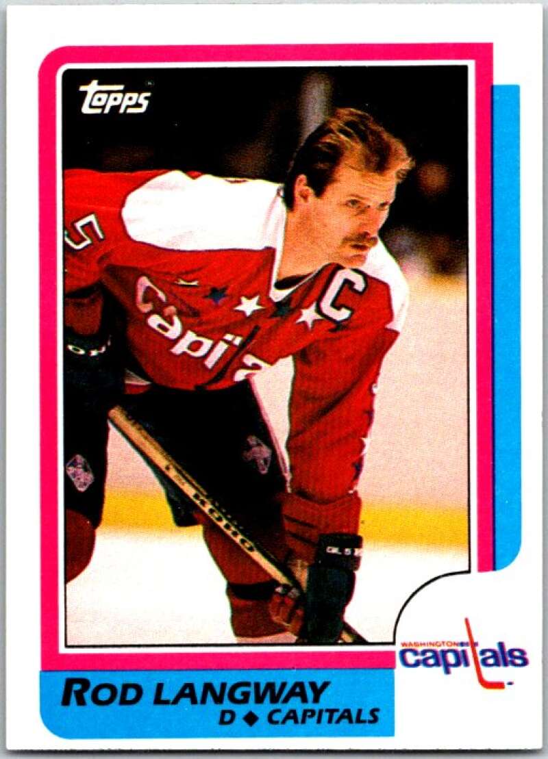 1986-87 Topps #164 Rod Langway Washington Capitals V50202