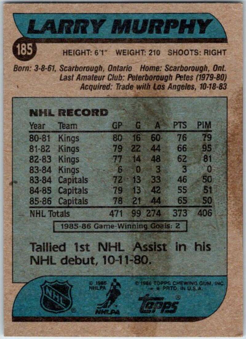 1986-87 Topps #186 Mark Messier V50211