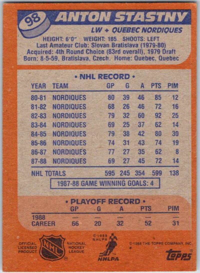 1988-89 Topps #97 Bryan Trottier New York Islanders V50257