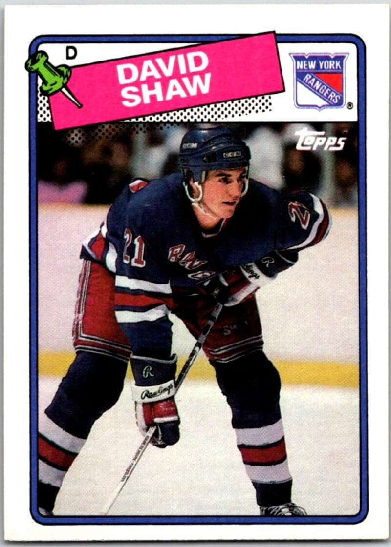 1988-89 Topps #57 David Shaw New York Rangers V50236
