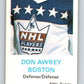 1970-71 Dad's Cookies #2 Don Awrey  Boston Bruins  X190
