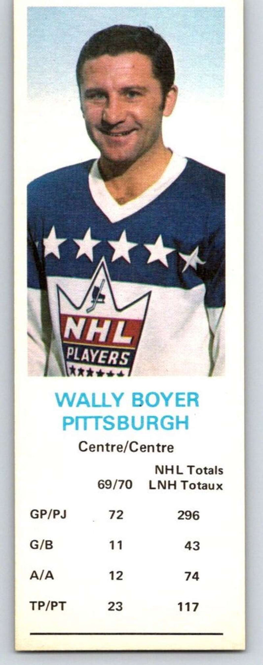 1970-71 Dad's Cookies #9 Wally Boyer  Pittsburgh Penguins  X202