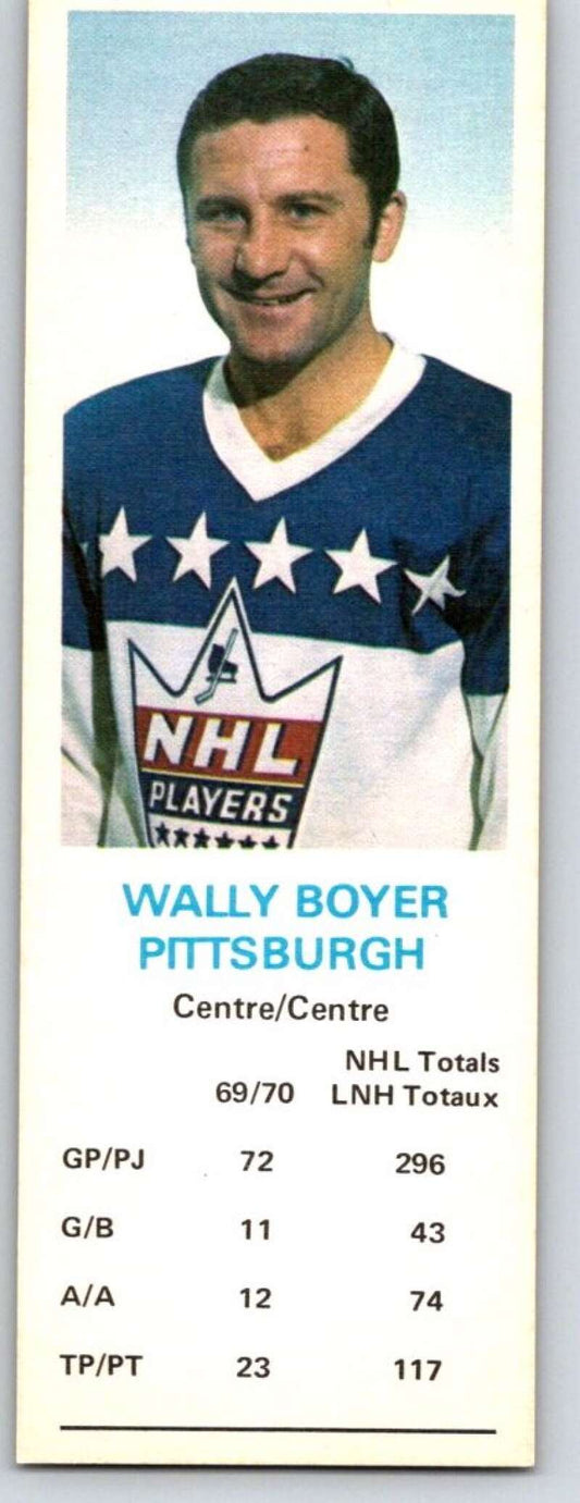 1970-71 Dad's Cookies #9 Wally Boyer  Pittsburgh Penguins  X204