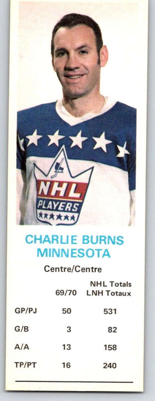 1970-71 Dad's Cookies #12 Charlie Burns  Minnesota North Stars  X211