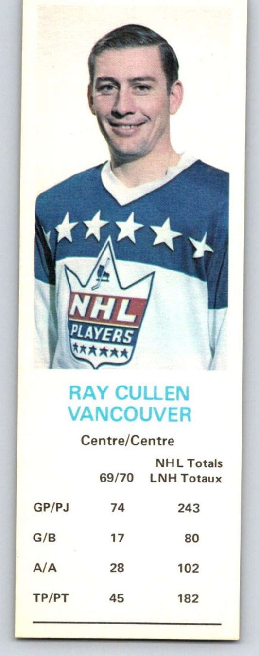 1970-71 Dad's Cookies #19 Ray Cullen  Vancouver Canucks  X223