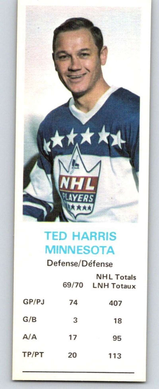 1970-71 Dad's Cookies #49 Ted Harris  Minnesota North Stars  X272