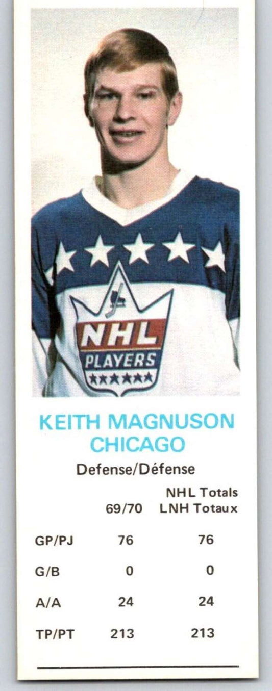 1970-71 Dad's Cookies #73 Keith Magnuson  Chicago Blackhawks  X313