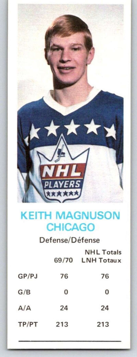 1970-71 Dad's Cookies #73 Keith Magnuson  Chicago Blackhawks  X315