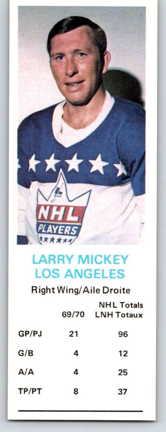 1970-71 Dad's Cookies #85 Larry Mickey  Los Angeles Kings  X333