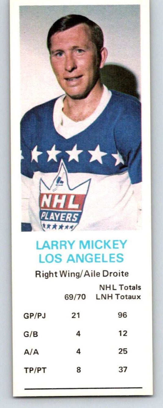 1970-71 Dad's Cookies #85 Larry Mickey  Los Angeles Kings  X335