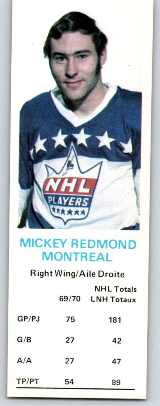 1970-71 Dad's Cookies #110 Mickey Redmond  Montreal Canadiens  X378