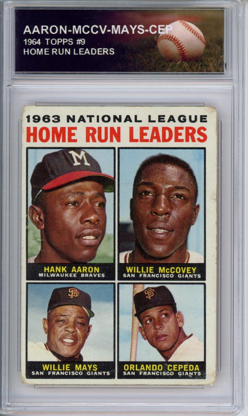 HCWPP - 1964 Topps #9 Aaron/McCovey/Mays/Cepeda HR Leaders - 294139