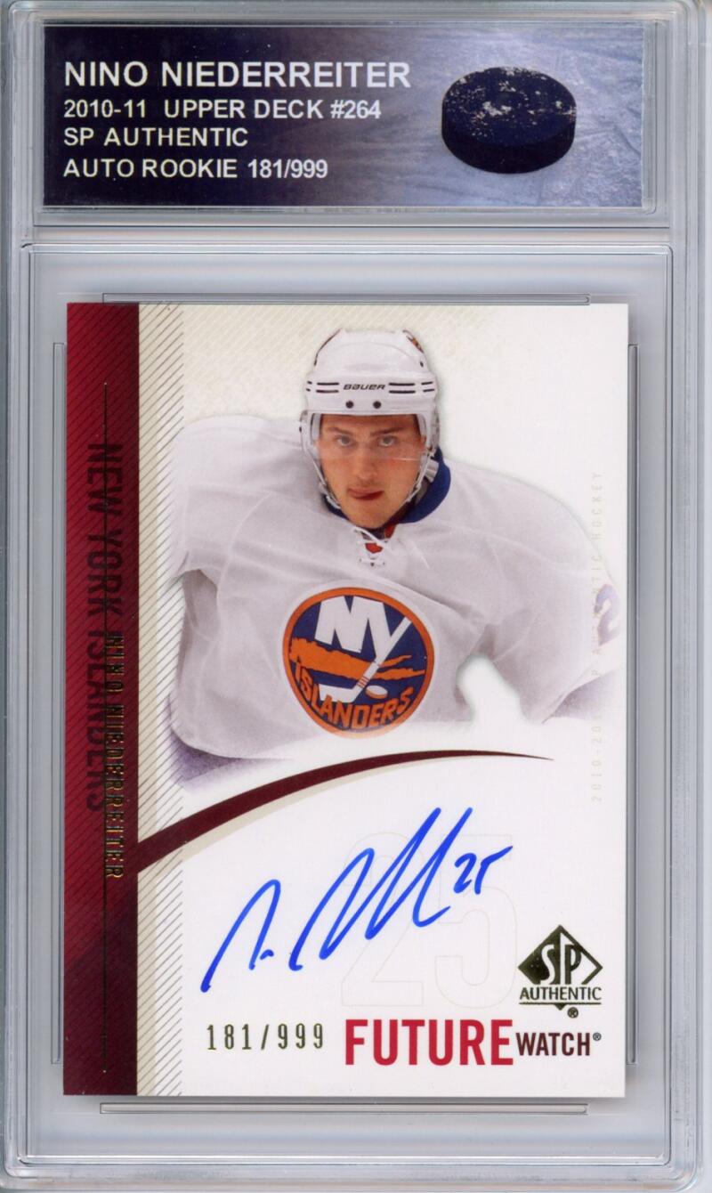 HCWPP - 2010-11 SP Authentic NINO NIEDERREITER Auto/RC 181/999 Rookie - 294179