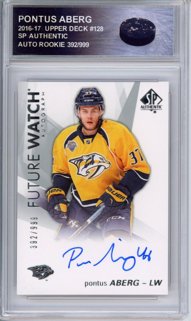HCWPP - 2016-17 UD SP Authentic Pontus Aberg Auto 392/999 RC - 294181