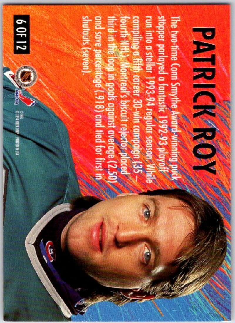 1994-95 Fleer Ultra All-Stars #6 Patrick Roy V50598