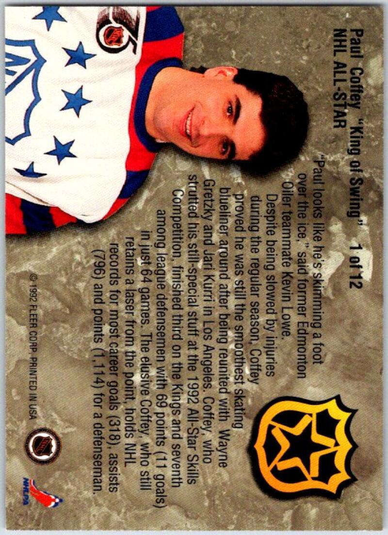 1992-93 Fleer Ultra All-Stars #1 Paul Coffey UER V50643