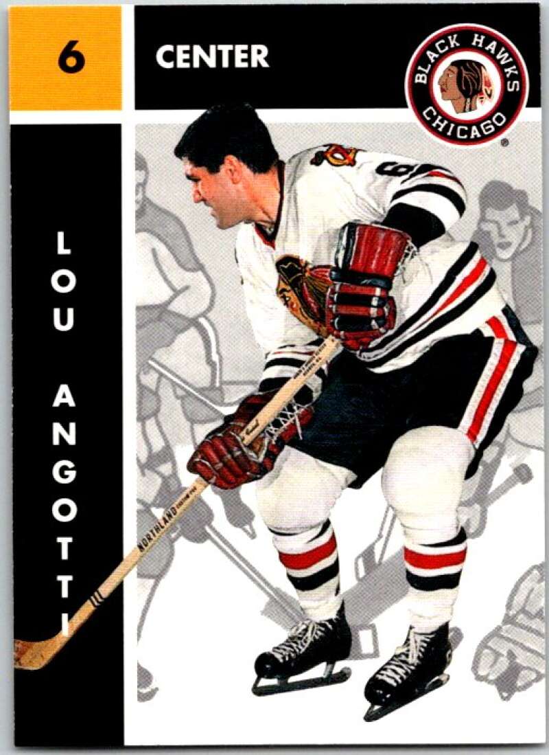 1995-96 Parkhurst '66-67 #28 Lou Angotti Chicago Blackhawks V50675