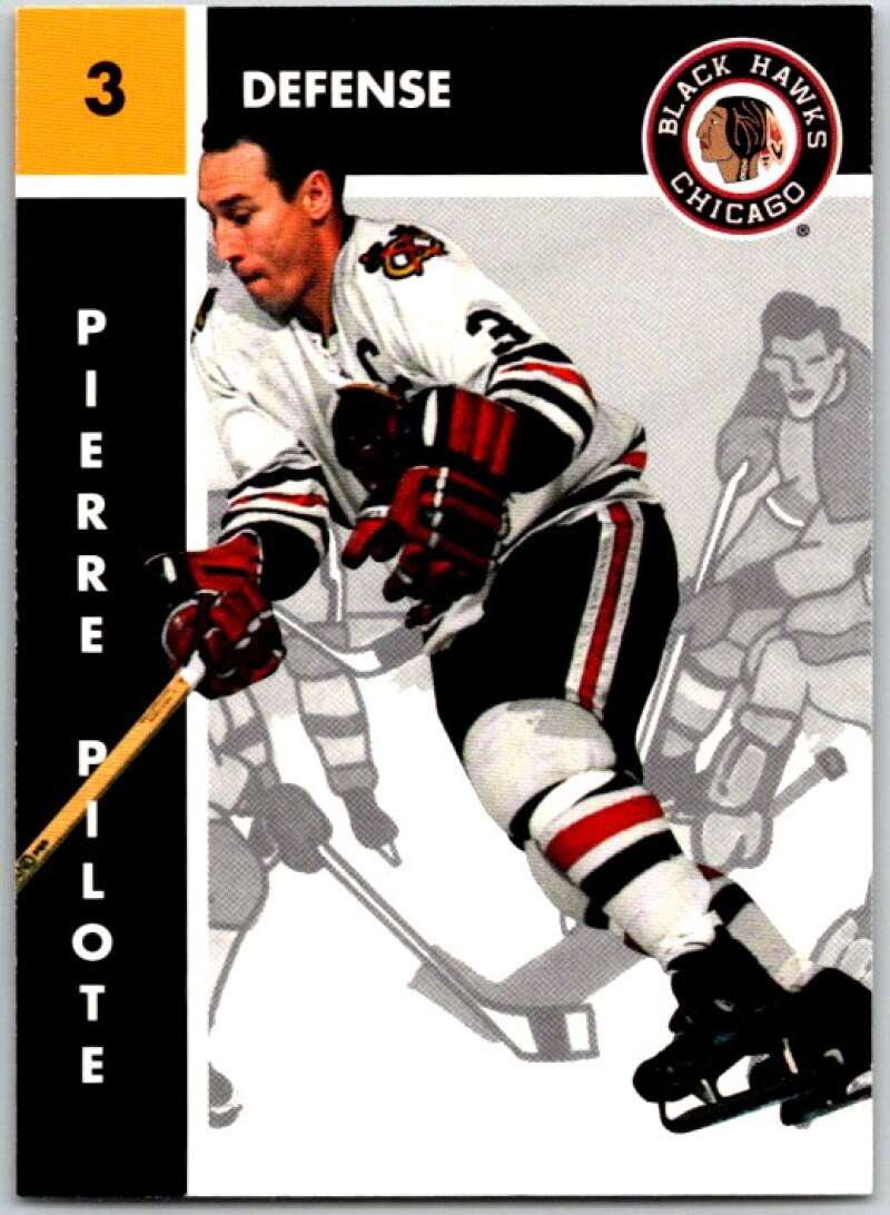 1995-96 Parkhurst '66-67 #34 Pierre Pilote Chicago Blackhawks V50678