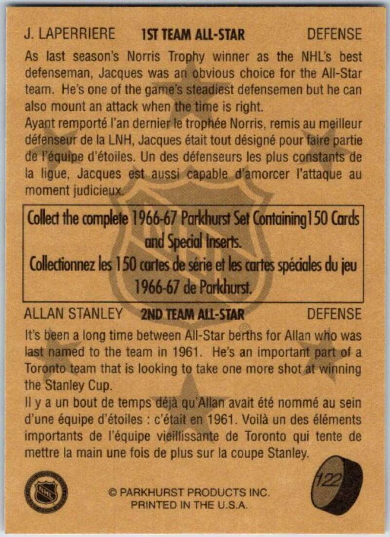 1995-96 Parkhurst '66-67 #122 Laperriere AS V50770