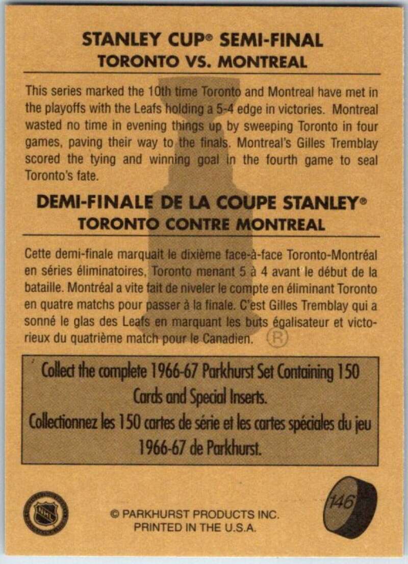 1995-96 Parkhurst '66-67 #146 Stanley Cup Playoffs Semifinals V50794