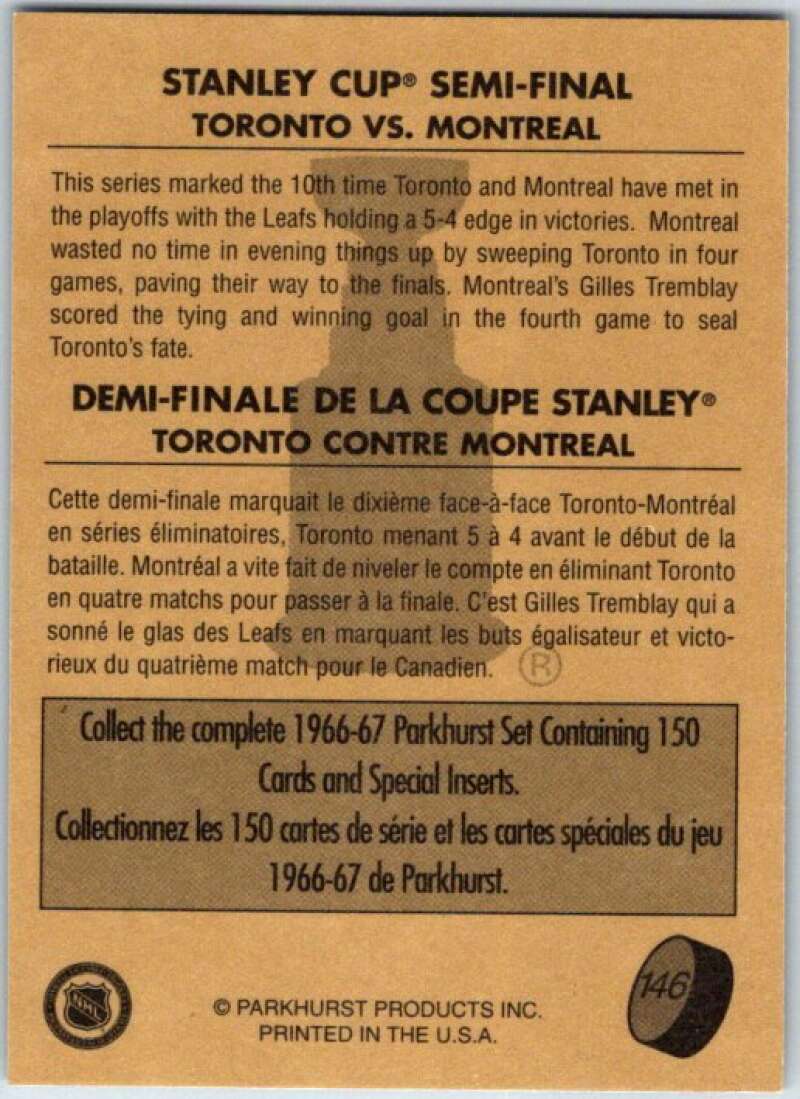 1995-96 Parkhurst '66-67 #146 Stanley Cup Playoffs Semifinals V50795