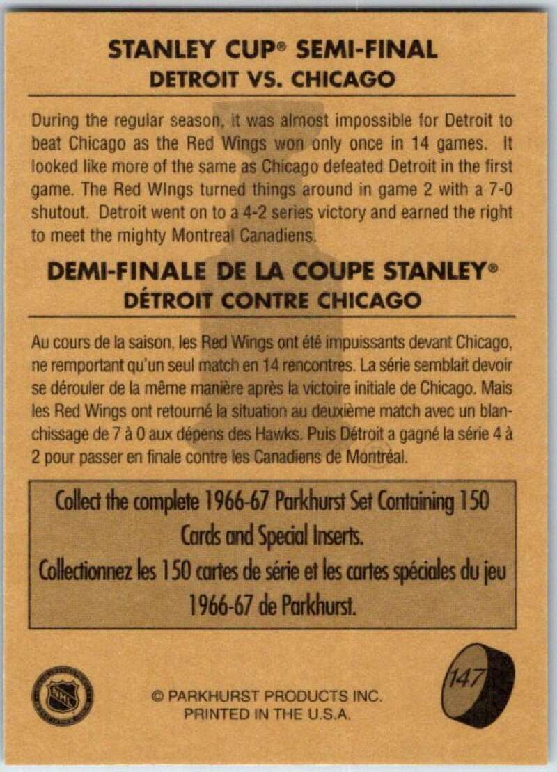 1995-96 Parkhurst '66-67 #147 Stanley Cup Playoffs Semifinals See Scans V50796