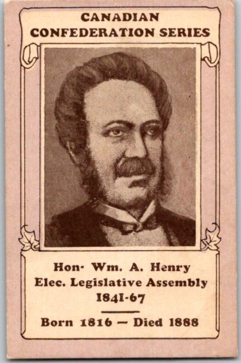 1927 Canadian Federation Series Hon Wm A. Henry V50850