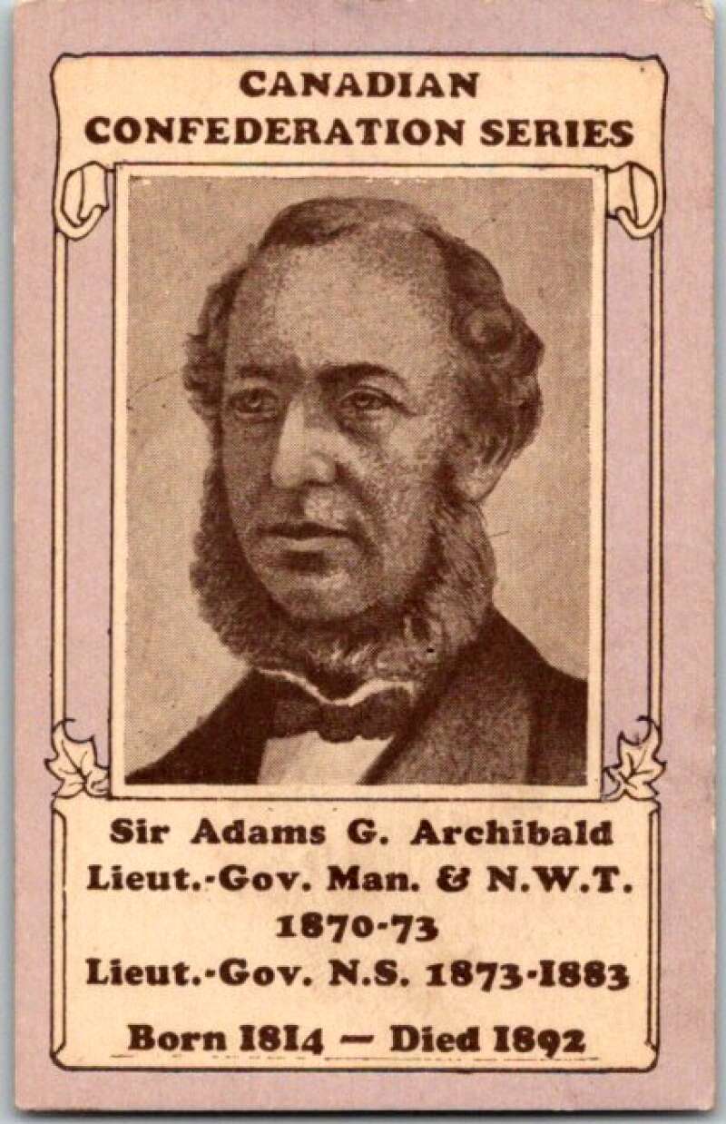 1927 Canadian Federation Series Sir Adams G. Archibald V50854