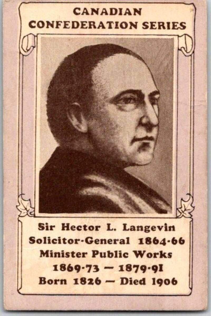 1927 Canadian Federation Series Sir Hector L. Langevin V50863