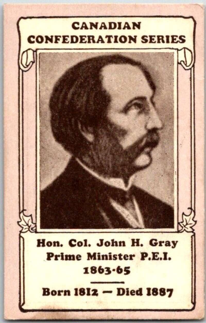 1927 Canadian Federation Series Hon Col. John H. Gray V50873
