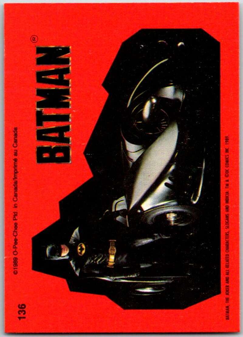 1989 O-Pee-Chee Batman #136 Batman Batmobile V50891