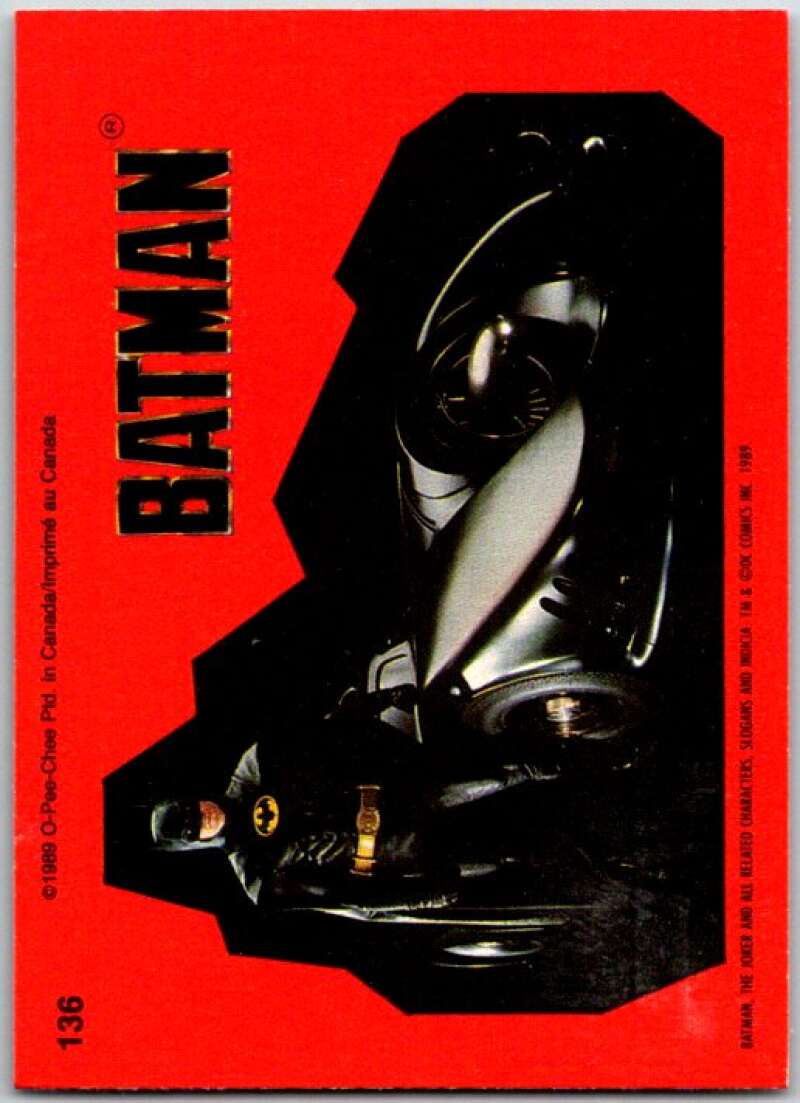 1989 O-Pee-Chee Batman #136 Batman Batmobile V50892
