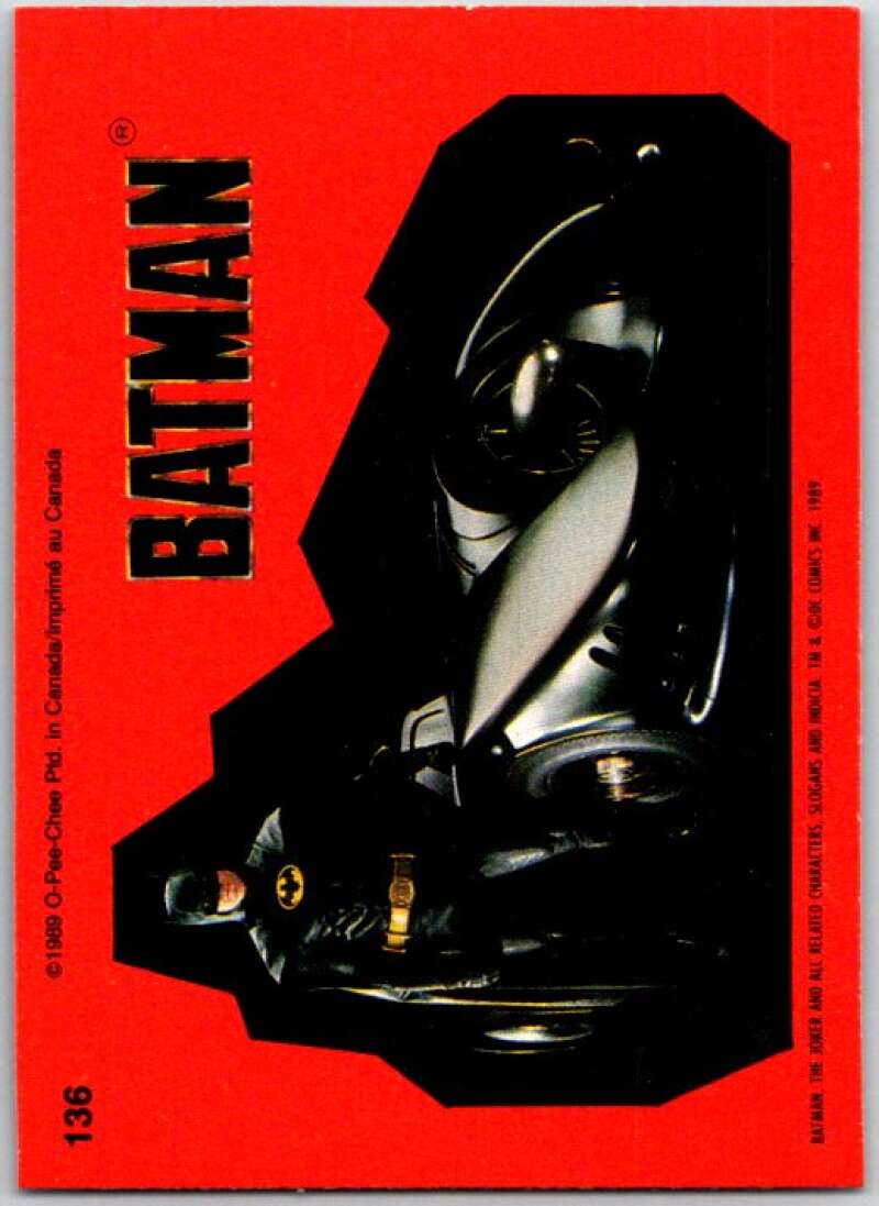 1989 O-Pee-Chee Batman #136 Batman Batmobile V50895