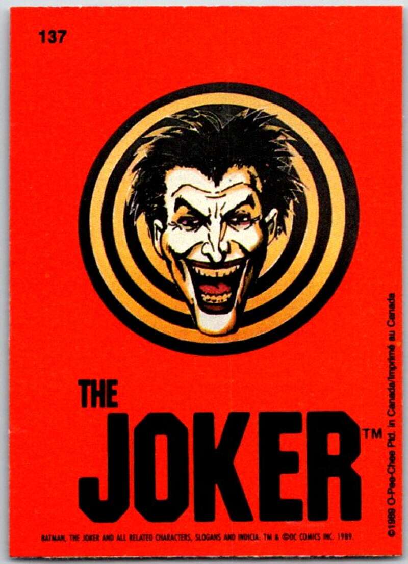 1989 O-Pee-Chee Batman #137 The Joker V50896