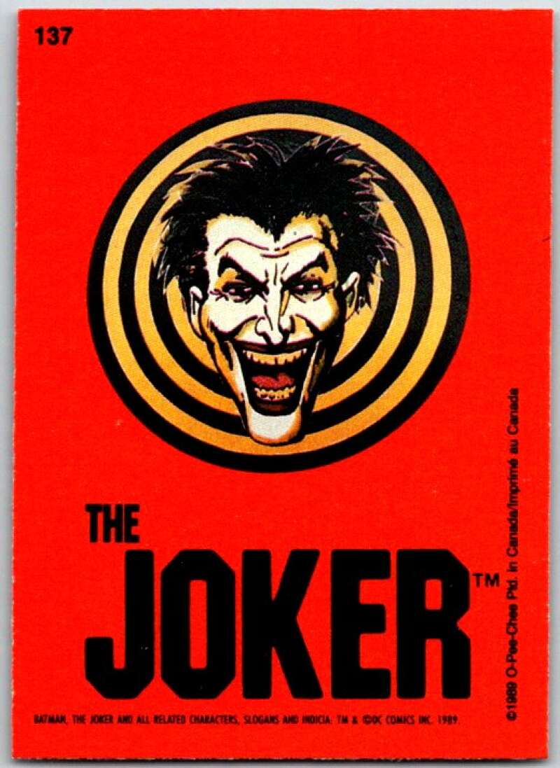 1989 O-Pee-Chee Batman #137 The Joker V50897