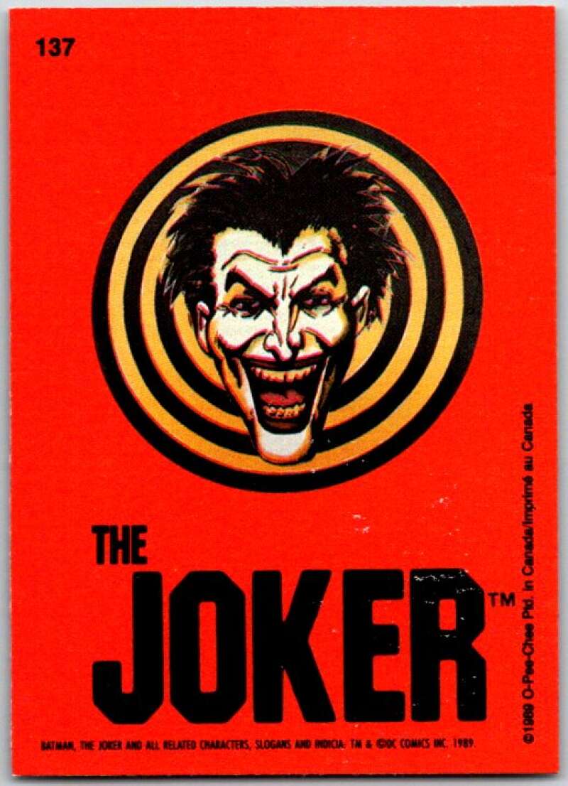1989 O-Pee-Chee Batman #137 The Joker V50898