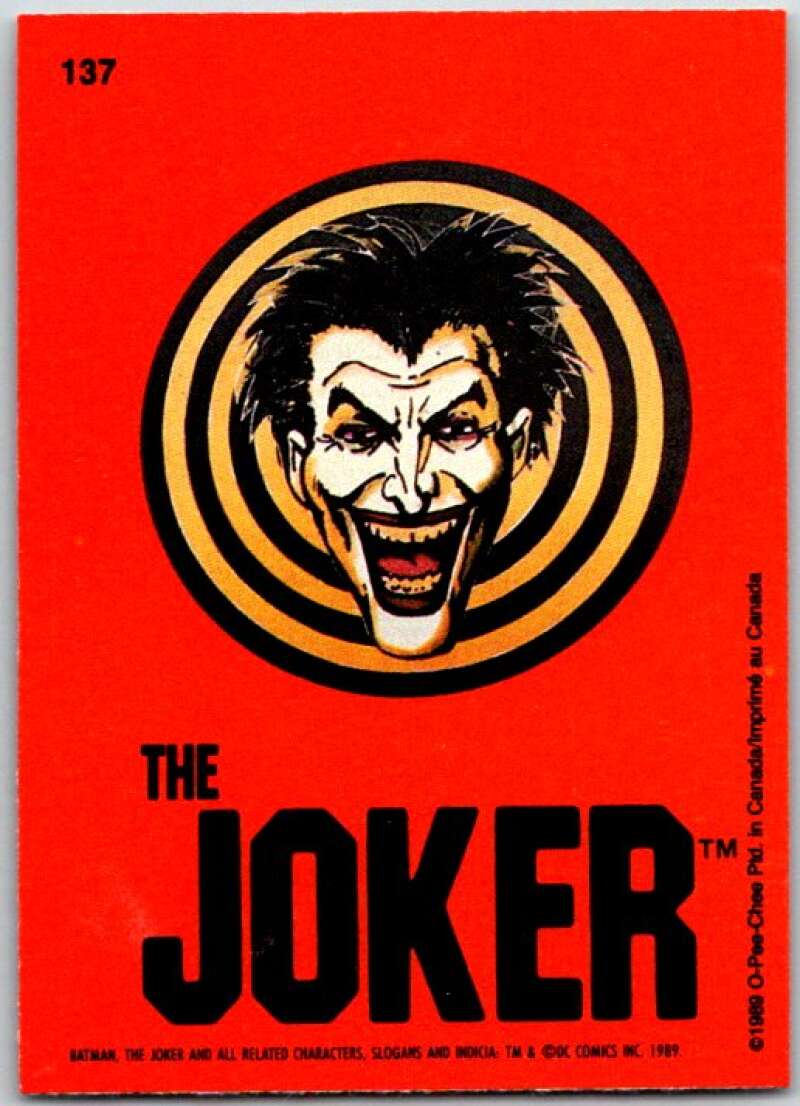 1989 O-Pee-Chee Batman #137 The Joker V50899