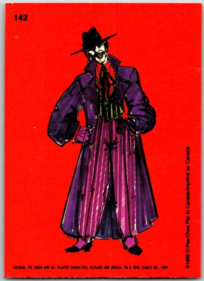 1989 O-Pee-Chee Batman #142 Joker caricature V50908
