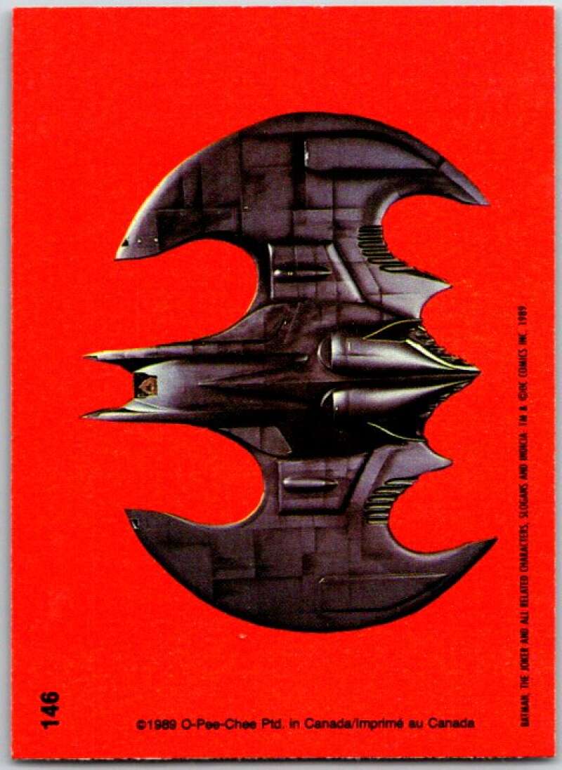 1989 O-Pee-Chee Batman #146 Batplane model V50917
