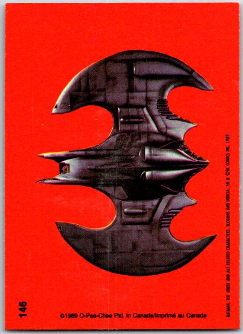 1989 O-Pee-Chee Batman #146 Batplane model V50918