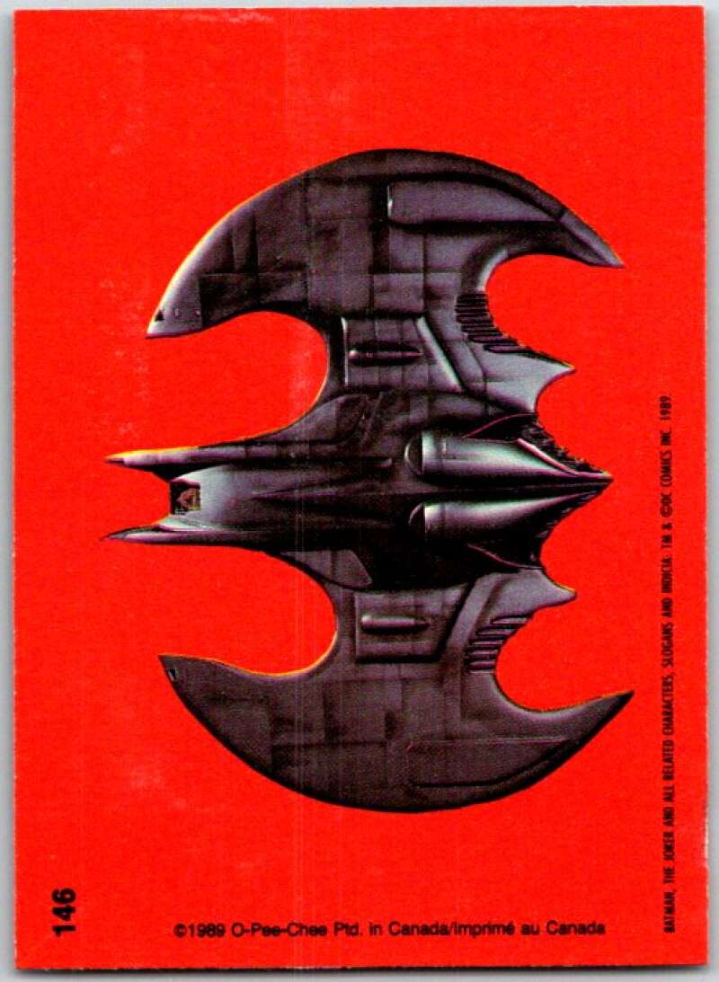 1989 O-Pee-Chee Batman #146 Batplane model V50919