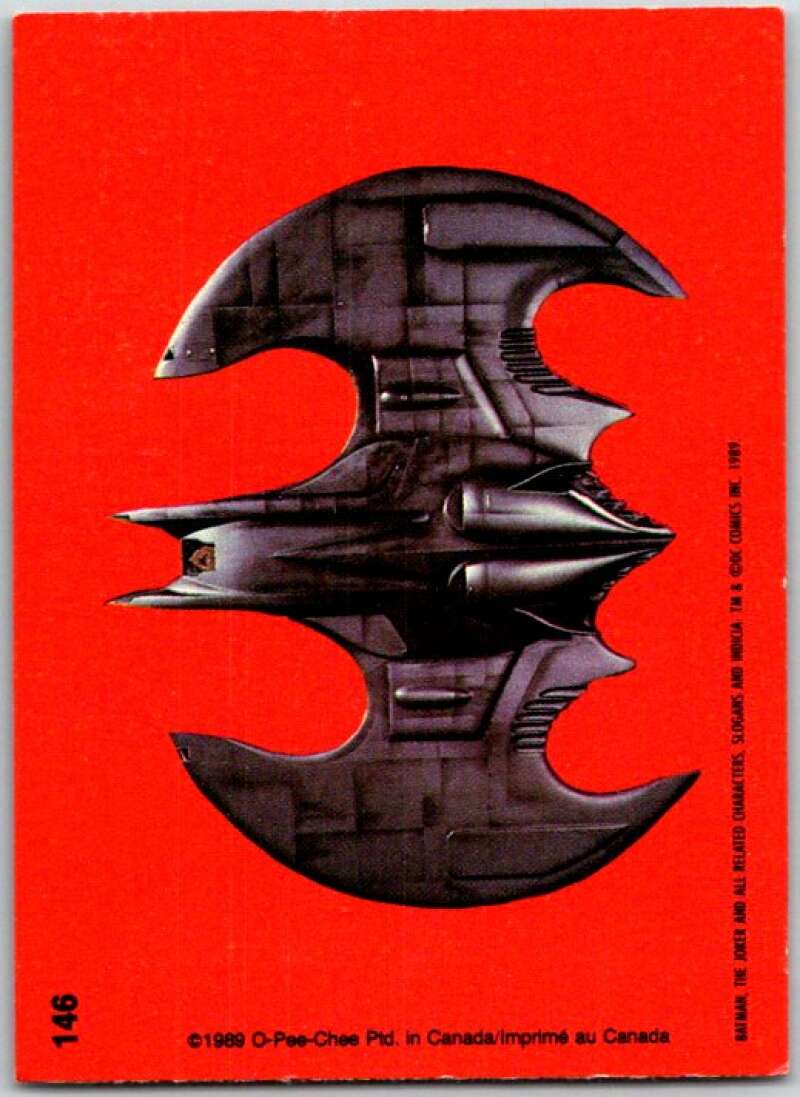 1989 O-Pee-Chee Batman #146 Batplane model V50920