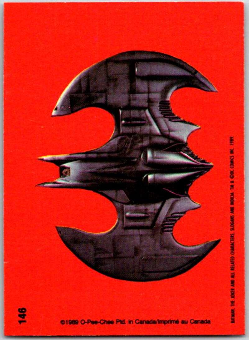 1989 O-Pee-Chee Batman #146 Batplane model V50921